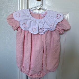 Pink Heart Baby One-Piece Bodysuit